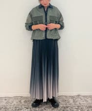 ZMJAE63145 al'aise modulation(アレーズモジュレーション) レースジョイントブルゾンシャツ カーキ