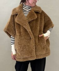 ZMJAE64280 al'aise modulation(アレーズモジュレーション) ファーケープジャケット ベージュ