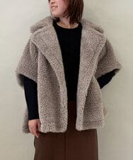 ZMJAE64280 al'aise modulation(アレーズモジュレーション) ファーケープジャケット グレー