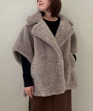 ZMJAE64280 al'aise modulation(アレーズモジュレーション) ファーケープジャケット グレー