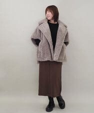 ZMJAE64280 al'aise modulation(アレーズモジュレーション) ファーケープジャケット グレー