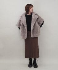 ZMJAE64280 al'aise modulation(アレーズモジュレーション) ファーケープジャケット グレー