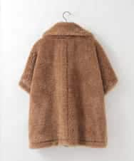 ZMJAE64280 al'aise modulation(アレーズモジュレーション) ファーケープジャケット ベージュ