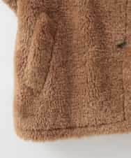 ZMJAE64280 al'aise modulation(アレーズモジュレーション) ファーケープジャケット ベージュ