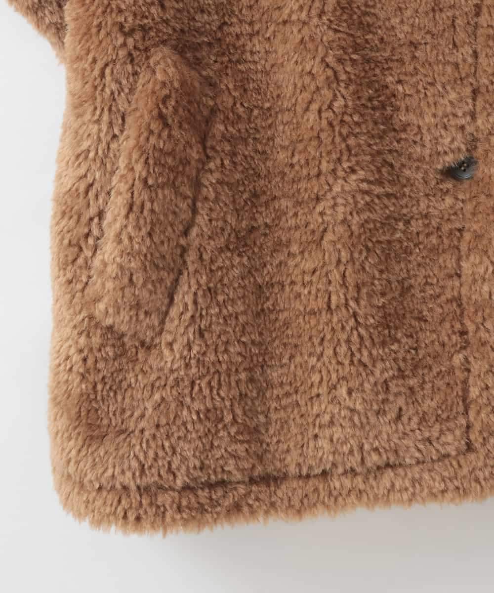 ZMJAE64280 al'aise modulation(アレーズモジュレーション) ファーケープジャケット ベージュ