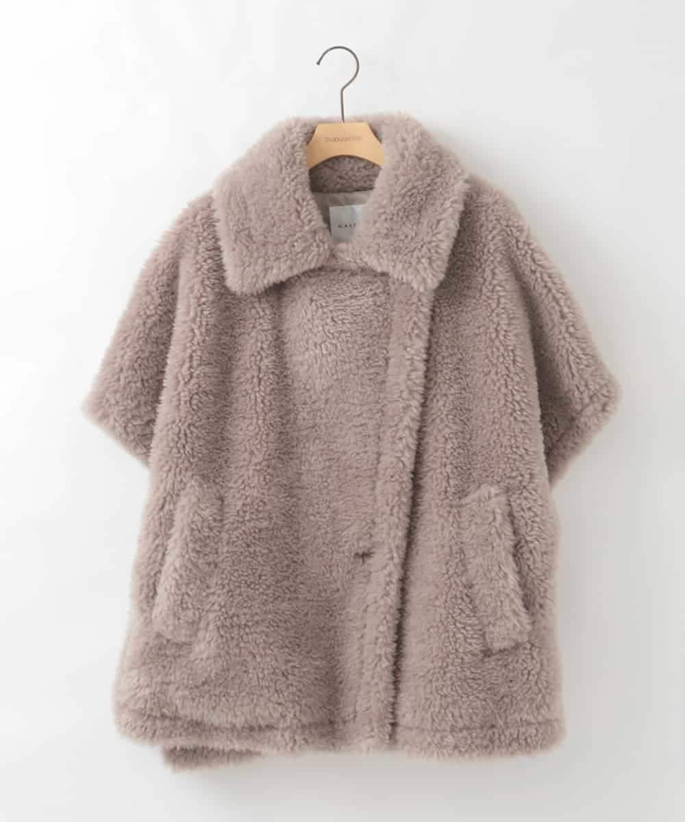 ZMJAE64280 al'aise modulation(アレーズモジュレーション) ファーケープジャケット グレー