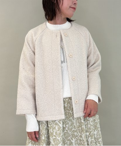 ZMJAE65180 al'aise modulation 【日本製】ブークレノーカラーコート