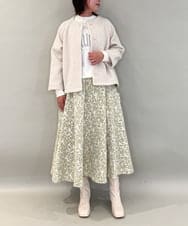 ZMJAE65180 al'aise modulation(アレーズモジュレーション) 【日本製】ブークレノーカラーコート アイボリー