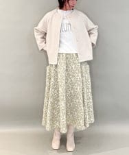 ZMJAE65180 al'aise modulation(アレーズモジュレーション) 【日本製】ブークレノーカラーコート アイボリー