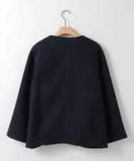 ZMJAE65180 al'aise modulation(アレーズモジュレーション) 【日本製】ブークレノーカラーコート ネイビー