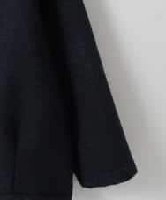 ZMJAE65180 al'aise modulation(アレーズモジュレーション) 【日本製】ブークレノーカラーコート ネイビー