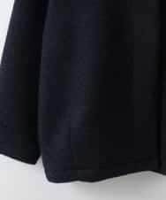 ZMJAE65180 al'aise modulation(アレーズモジュレーション) 【日本製】ブークレノーカラーコート ネイビー