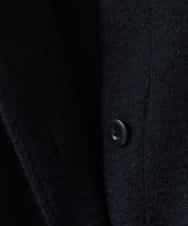 ZMJAE65180 al'aise modulation(アレーズモジュレーション) 【日本製】ブークレノーカラーコート ネイビー