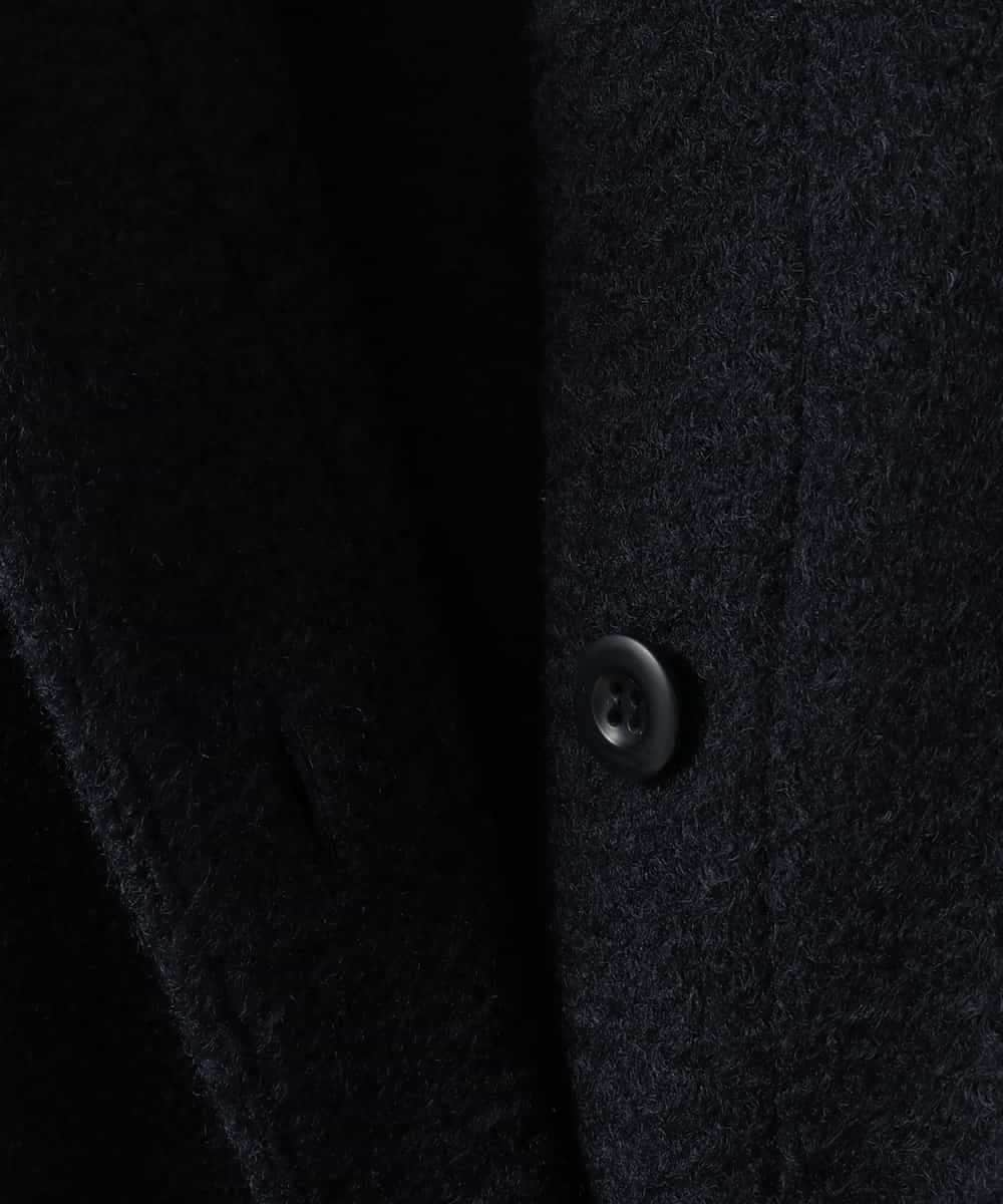 ZMJAE65180 al'aise modulation(アレーズモジュレーション) 【日本製】ブークレノーカラーコート ネイビー