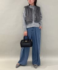 ZMJAE66130 al'aise modulation(アレーズモジュレーション) 【洗える】リブジョイントファーベスト グレー