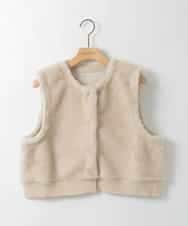 ZMJAE66130 al'aise modulation(アレーズモジュレーション) 【洗える】リブジョイントファーベスト アイボリー