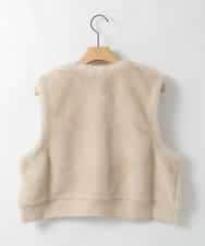 ZMJAE66130 al'aise modulation(アレーズモジュレーション) 【洗える】リブジョイントファーベスト アイボリー