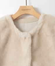 ZMJAE66130 al'aise modulation(アレーズモジュレーション) 【洗える】リブジョイントファーベスト アイボリー