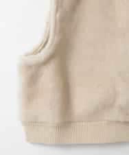 ZMJAE66130 al'aise modulation(アレーズモジュレーション) 【洗える】リブジョイントファーベスト アイボリー