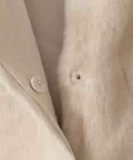 ZMJAE66130 al'aise modulation(アレーズモジュレーション) 【洗える】リブジョイントファーベスト アイボリー