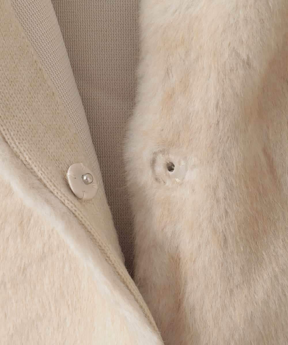 ZMJAE66130 al'aise modulation(アレーズモジュレーション) 【洗える】リブジョイントファーベスト アイボリー