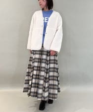 ZMJAE67200 al'aise modulation(アレーズモジュレーション) 【2WAY】リバーシブルノーカラーショートコート ホワイト