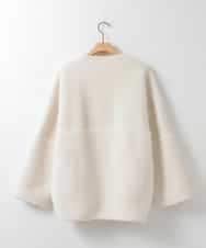 ZMJAE67200 al'aise modulation(アレーズモジュレーション) 【2WAY】リバーシブルノーカラーショートコート ホワイト