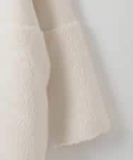 ZMJAE67200 al'aise modulation(アレーズモジュレーション) 【2WAY】リバーシブルノーカラーショートコート ホワイト