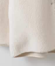 ZMJAE67200 al'aise modulation(アレーズモジュレーション) 【2WAY】リバーシブルノーカラーショートコート ホワイト