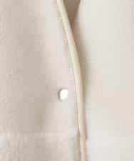 ZMJAE67200 al'aise modulation(アレーズモジュレーション) 【2WAY】リバーシブルノーカラーショートコート ホワイト