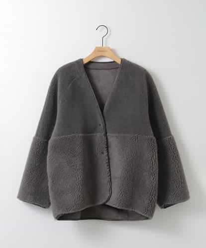 ZMJAE67200 al'aise modulation 【2WAY】リバーシブルノーカラーショートコート