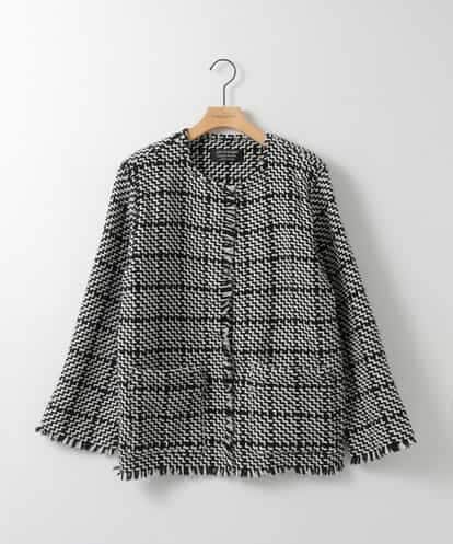 ZMJAE68248 al'aise modulation フリンジニットノーカラージャケット