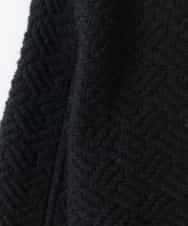 ZMJAE68248 al'aise modulation(アレーズモジュレーション) フリンジニットノーカラージャケット ブラック