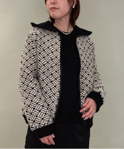 ZMJAE69268 al'aise modulation リブジョイントニットジャケット