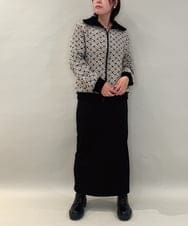 ZMJAE69268 al'aise modulation(アレーズモジュレーション) リブジョイントニットジャケット ベージュ