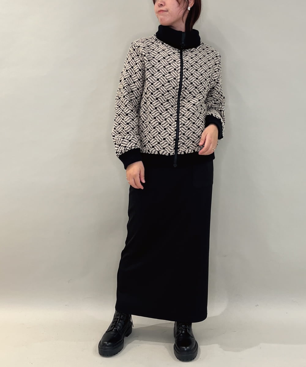 ZMJAE69268 al'aise modulation(アレーズモジュレーション) リブジョイントニットジャケット ベージュ