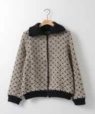 ZMJAE69268 al'aise modulation(アレーズモジュレーション) リブジョイントニットジャケット ベージュ