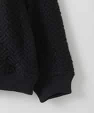 ZMJAE69268 al'aise modulation(アレーズモジュレーション) リブジョイントニットジャケット ブラック