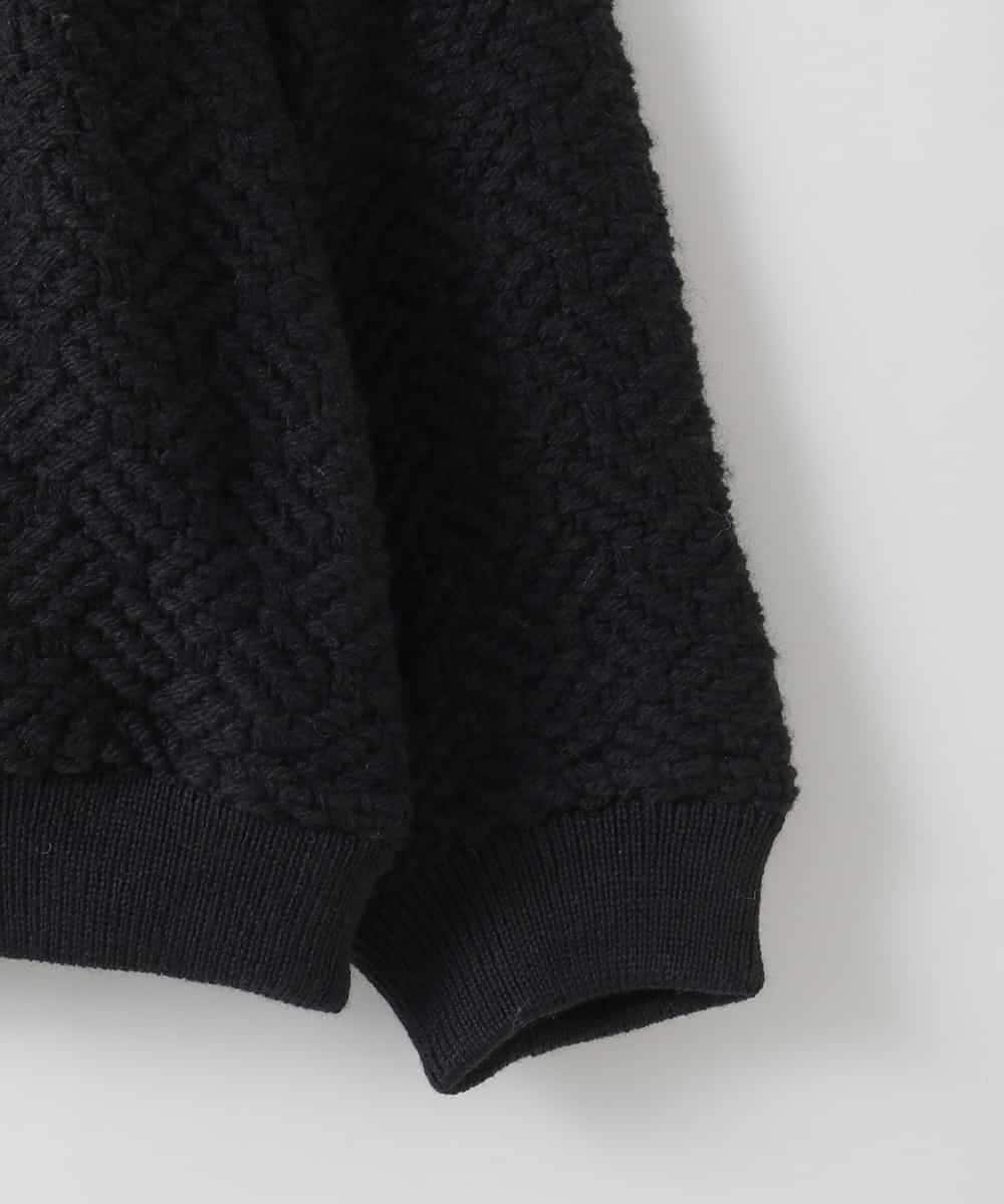 ZMJAE69268 al'aise modulation(アレーズモジュレーション) リブジョイントニットジャケット ブラック