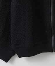 ZMJAE69268 al'aise modulation(アレーズモジュレーション) リブジョイントニットジャケット ブラック