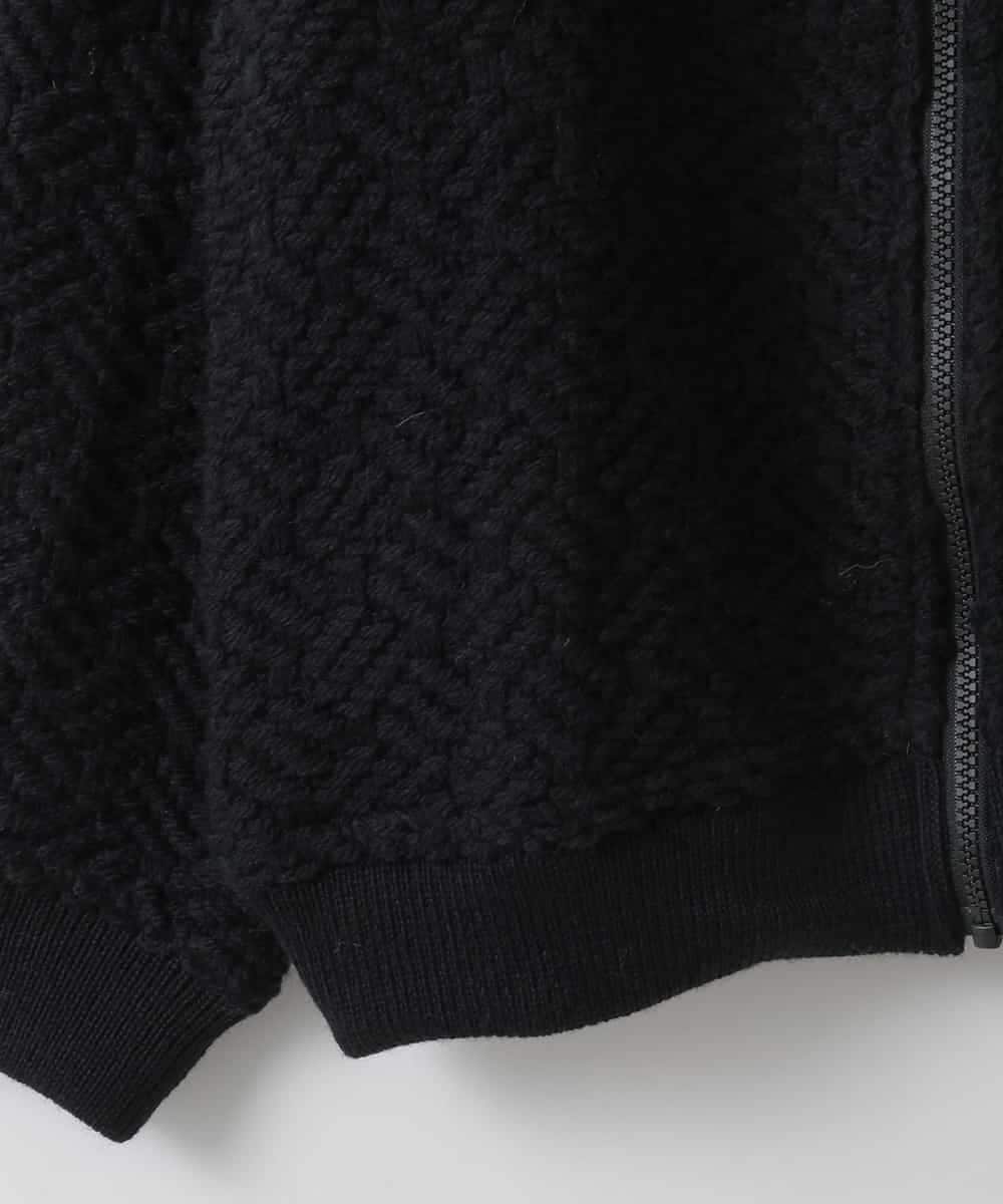 ZMJAE69268 al'aise modulation(アレーズモジュレーション) リブジョイントニットジャケット ブラック