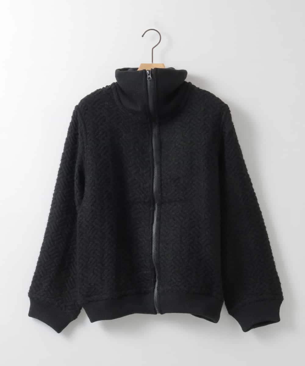 ZMJAE69268 al'aise modulation(アレーズモジュレーション) リブジョイントニットジャケット ブラック