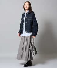 ZMJAH46168 al'aise modulation(アレーズモジュレーション) タックデザインデニムジャケット ブルー