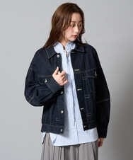 ZMJAH46168 al'aise modulation(アレーズモジュレーション) タックデザインデニムジャケット ブルー