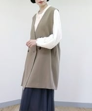 ZMJAT27150 al'aise modulation(アレーズモジュレーション) ダブルフロントロングジレ ブラウン