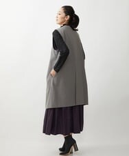 ZMJAT27150 al'aise modulation(アレーズモジュレーション) ダブルフロントロングジレ グレー
