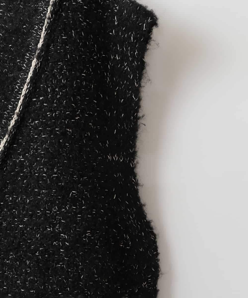 ZMJAT28190 al'aise modulation(アレーズモジュレーション) ツイードオーバーニットベスト ダークグレー