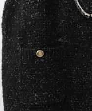 ZMJAT28190 al'aise modulation(アレーズモジュレーション) ツイードオーバーニットベスト ダークグレー