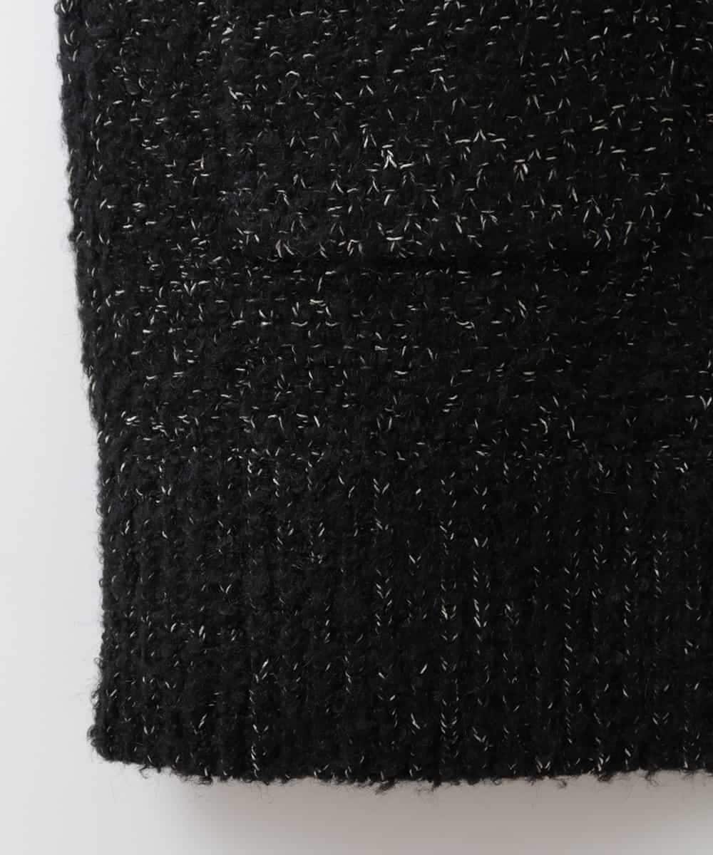 ZMJAT28190 al'aise modulation(アレーズモジュレーション) ツイードオーバーニットベスト ダークグレー