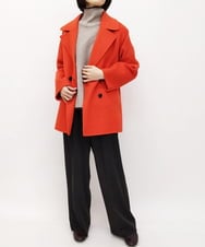 ZMJAT43380 al'aise modulation(アレーズモジュレーション) メルトンショートコート オレンジ